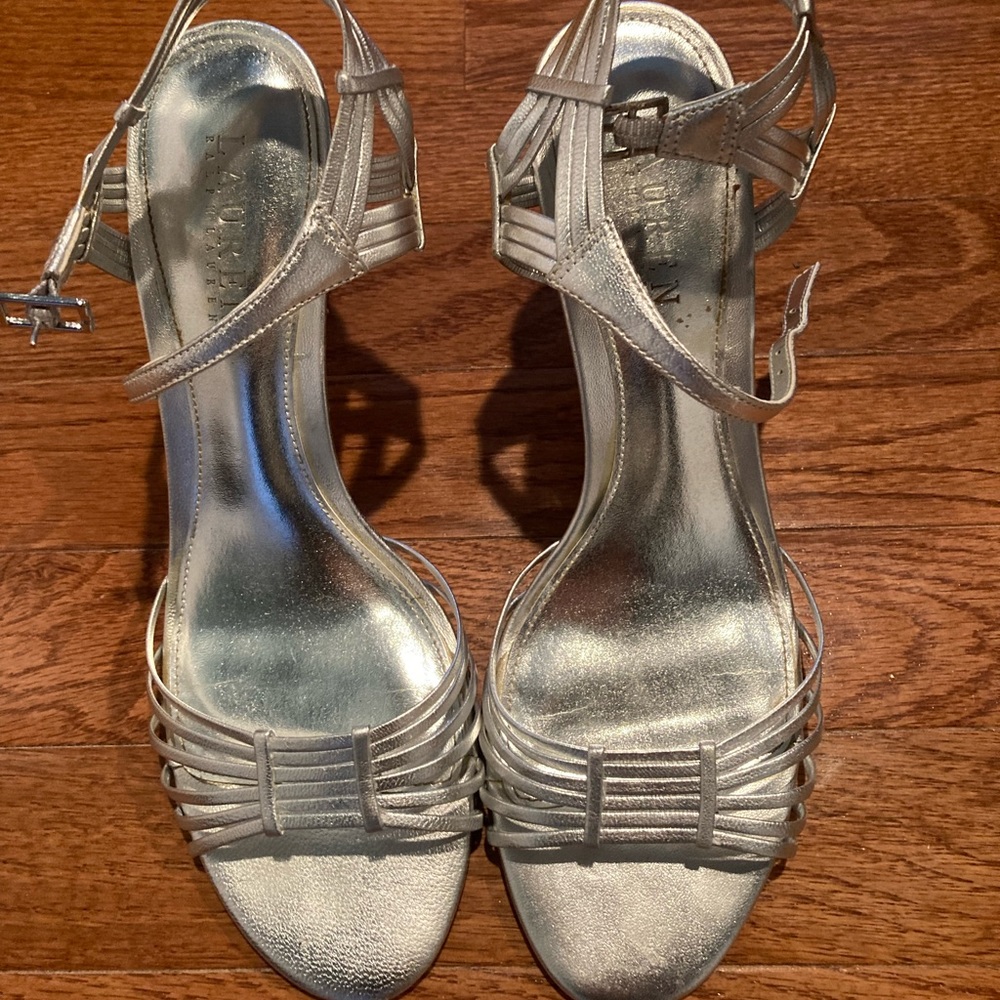 Silver Ralph Lauren heels